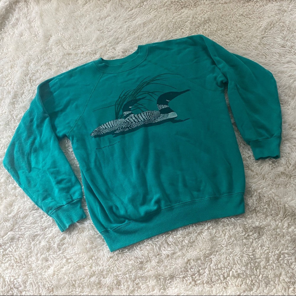 Vintage Loon Sweatshirt - Teal